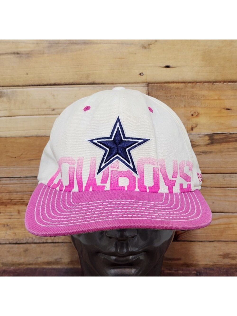 Vintage Dallas Cowboys Reebok Flex-Fit Hat Cap Breast Cancer Awareness Pink RARE